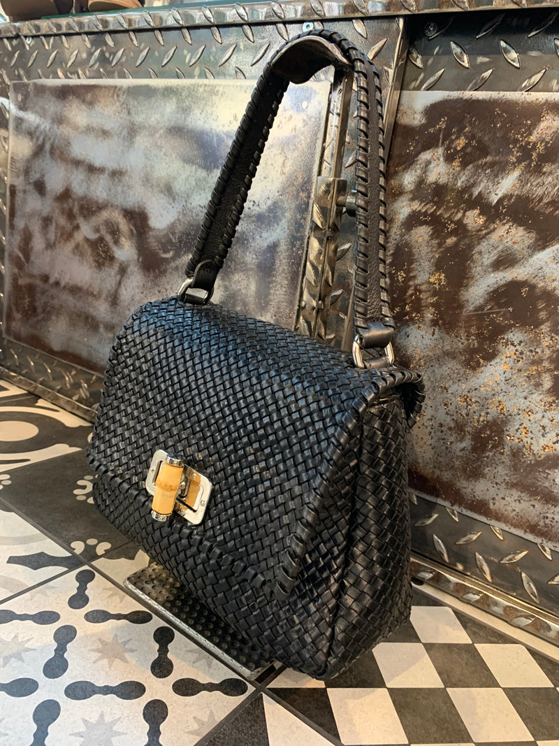 Handmade bag, SUSI BAG model. Black colour