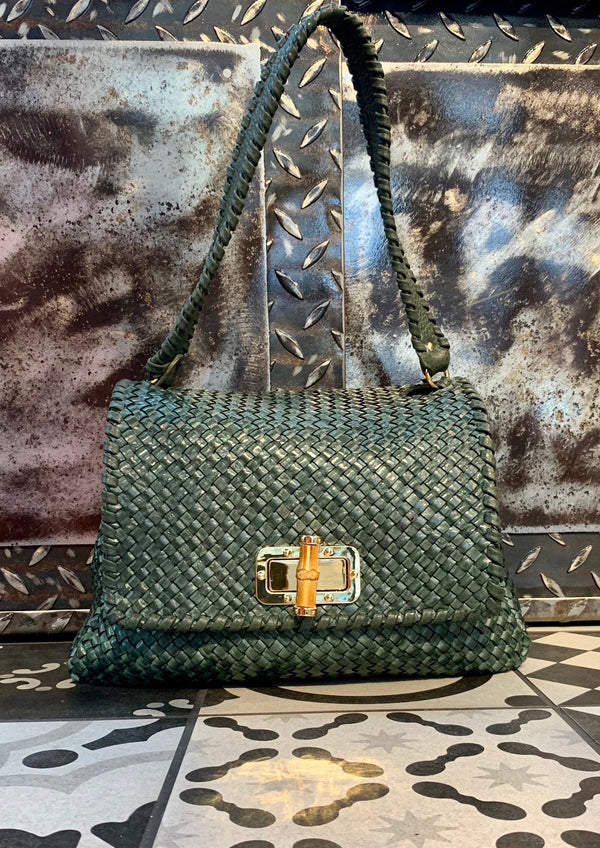 Handmade bag, SUSI BAG model. Loden colour